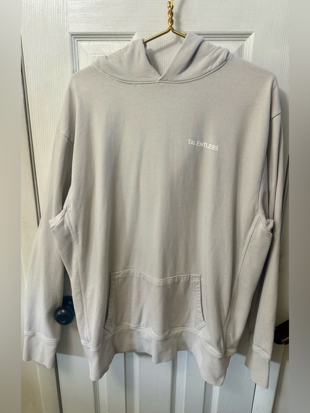 TALENTLESS Light Gray Pullover Hoodie